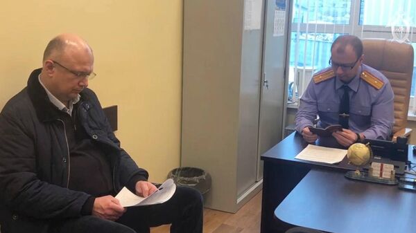 Задержанный вице-губернатор Кировской области Андрей Плитко, подозреваемого в получении взяток, во время допроса