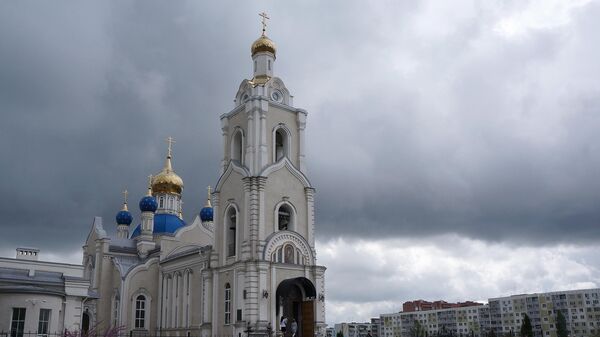 Вид на церковь иконы Казанской божьей матери в Ростове-на-Дону