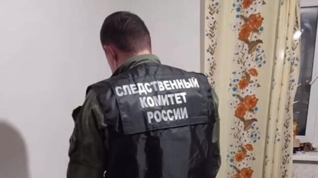 Следственные мероприятия на месте убийства пяти человек в поселке Елатьма Рязанской области. Стоп-кадр видео