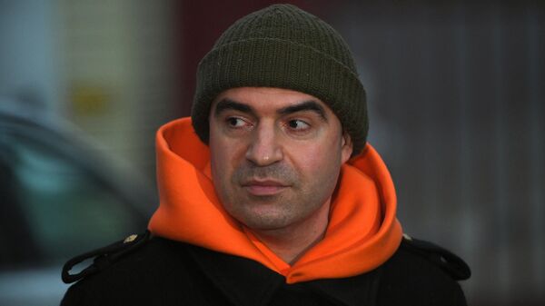 Житель Москвы Денис Воробьев у Пресненского районного суда после рассмотрения административного протокола
