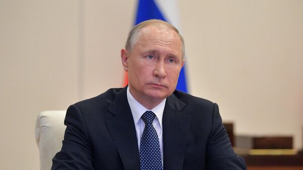 Президент РФ Владимир Путин проводит в режиме видеоконференции совещание с экспертами по вопросам развития ситуации с коронавирусной инфекцией