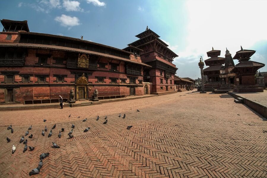 Площадь Дурбар в Лалитпуре неподалеку от Катманду
