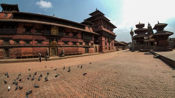 Площадь Дурбар в Лалитпуре неподалеку от Катманду
