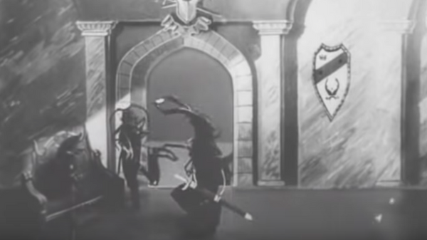 Стоп-кадр из мультфильма Прекрасная Люканида, или война рогачей и усачей
