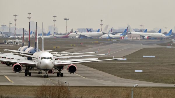 Самолеты на стоянке в аэропорту Внуково. Архивное фото