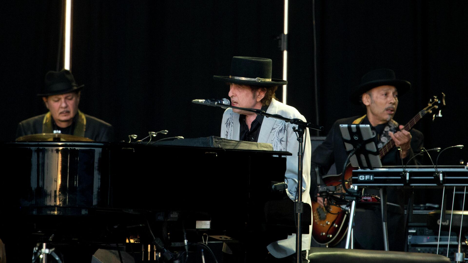 Американский певец Боб Дилан во время выступления на фестивале British Summer Time festival в Лондоне - РИА Новости, 1920, 23.11.2020