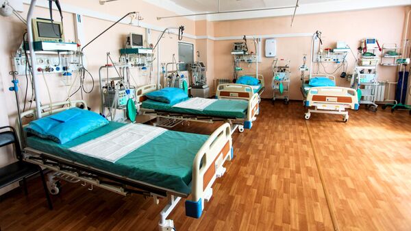 Палата реанимации и интенсивной терапии госпиталя ветеранов войн в Иркутске, который перепрофилируют для лечения пациентов с коронавирусной инфекцией