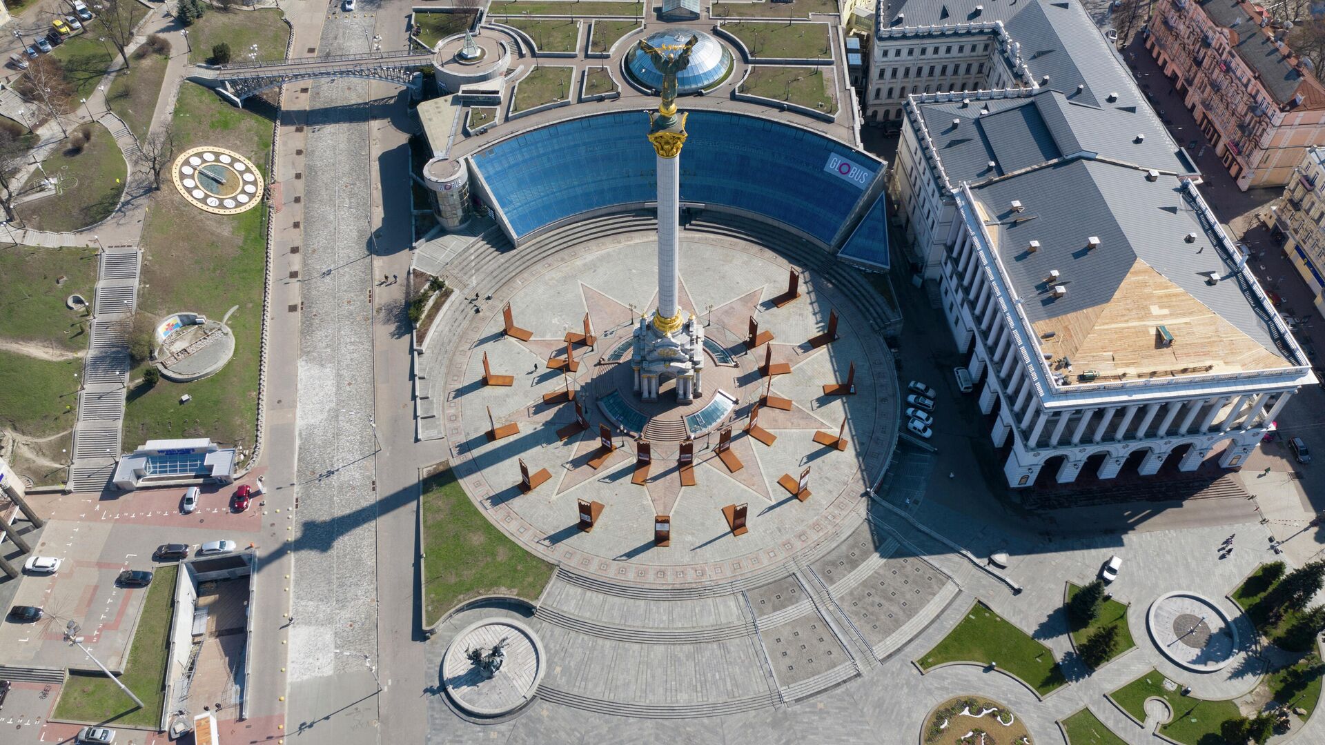 Вид на Площадь Независимости в Киеве, Украина - РИА Новости, 1920, 01.12.2021