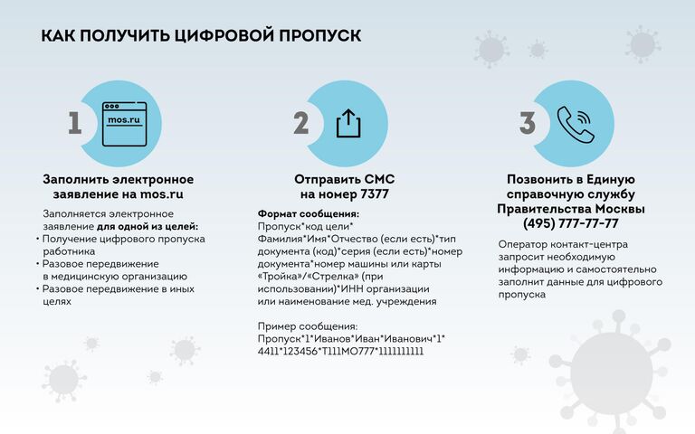 Порядок получения цифрового пропуска в Москве