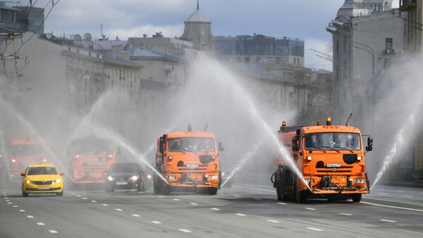 Дезинфекция дорог в Москве