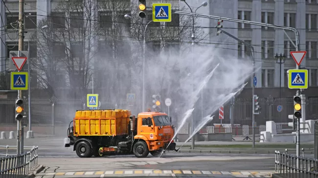 Дезинфекция дорог в Москве