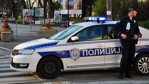 Сотрудники полиции на улицах Белграда