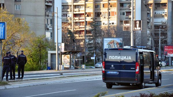 Сотрудники полиции на улицах Белграда