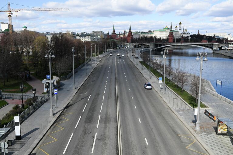 Москва во время режима самоизоляции жителей