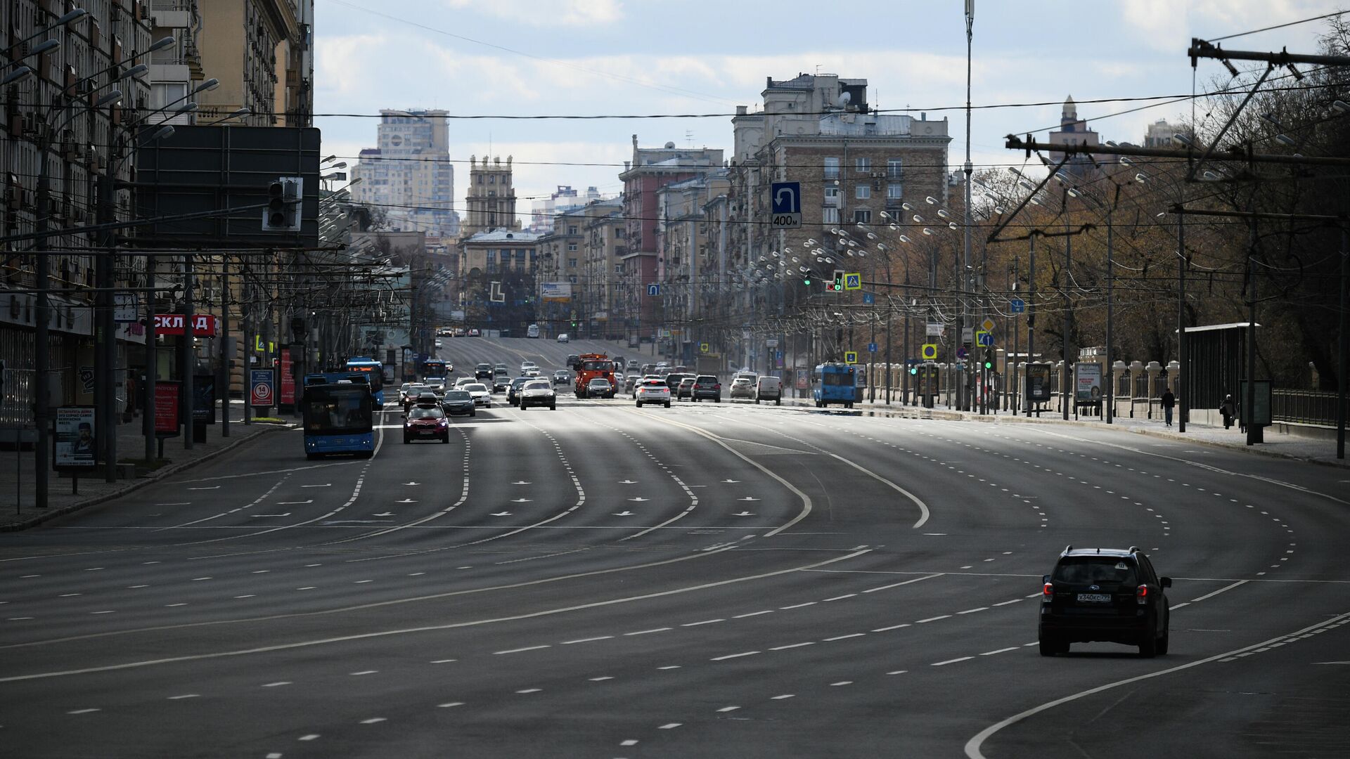 Движение на Ленинском проспекте в Москве - РИА Новости, 1920, 21.01.2022