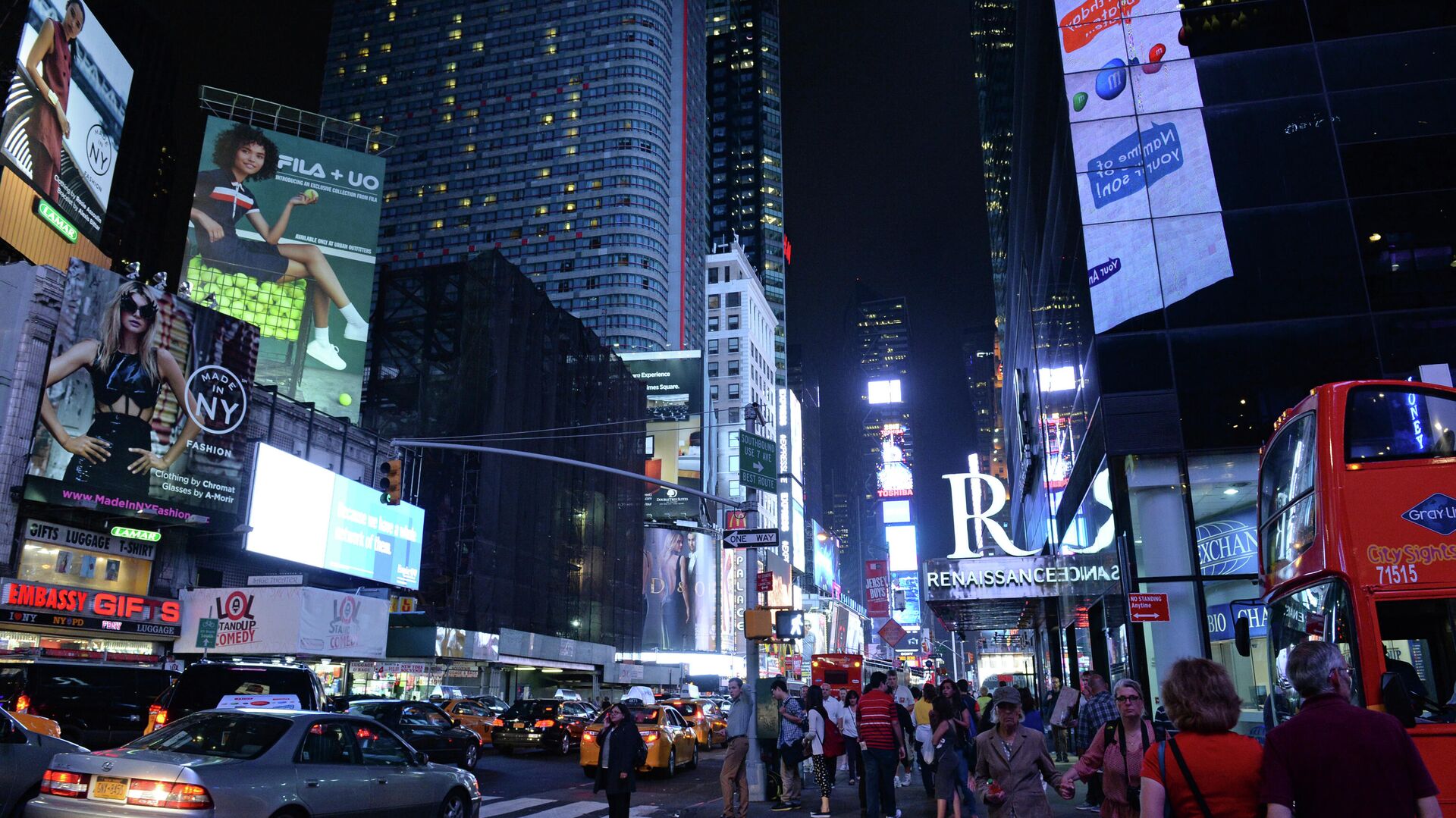 ОЭЗ Алабуга разместила рекламу на Таймс-сквер в Нью-Йорке - РИА Новости,  17.11.2022