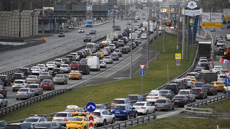 Пробки на въезде в Москву