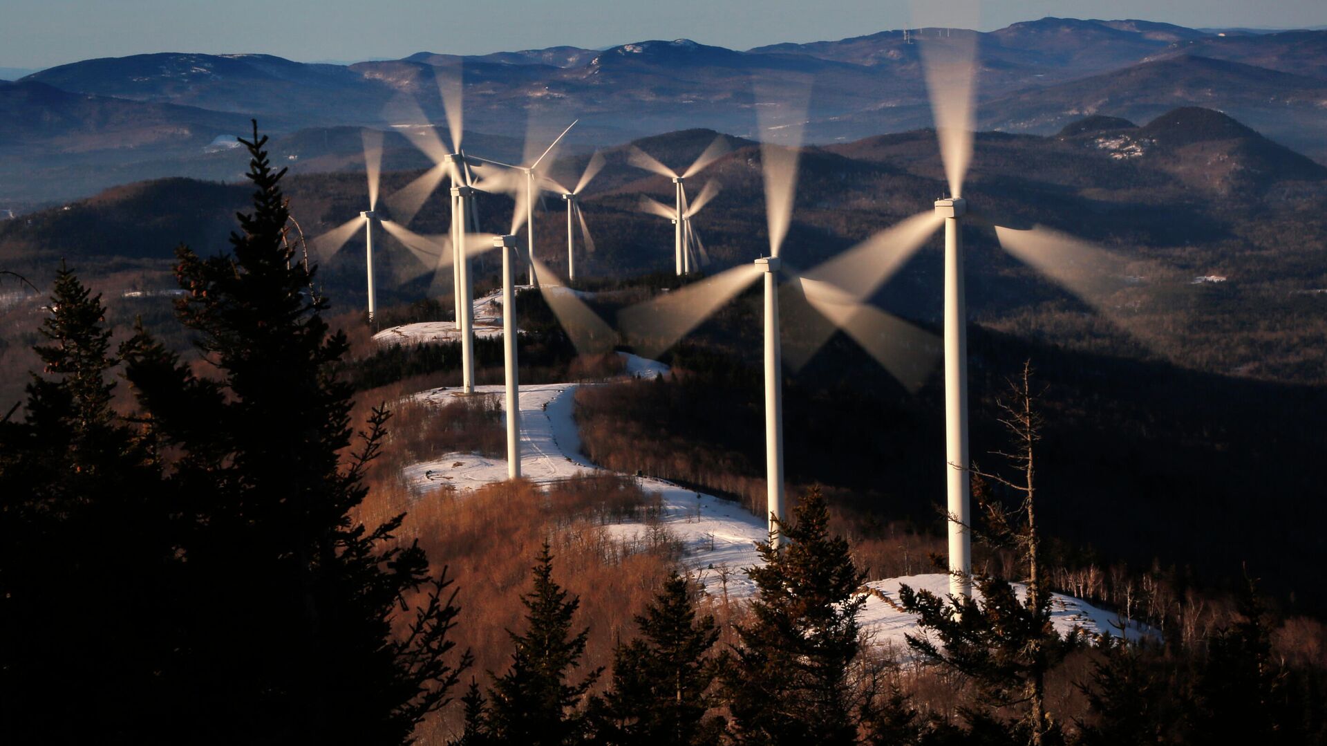Ветряная электростанция Седлбэк-Ридж в Карфагене, штат Мэн. США - РИА Новости, 1920, 29.12.2021