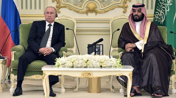Президент РФ Владимир Путин и наследный принц Саудовской Аравии Мухаммед бен Сальман аль Сауд