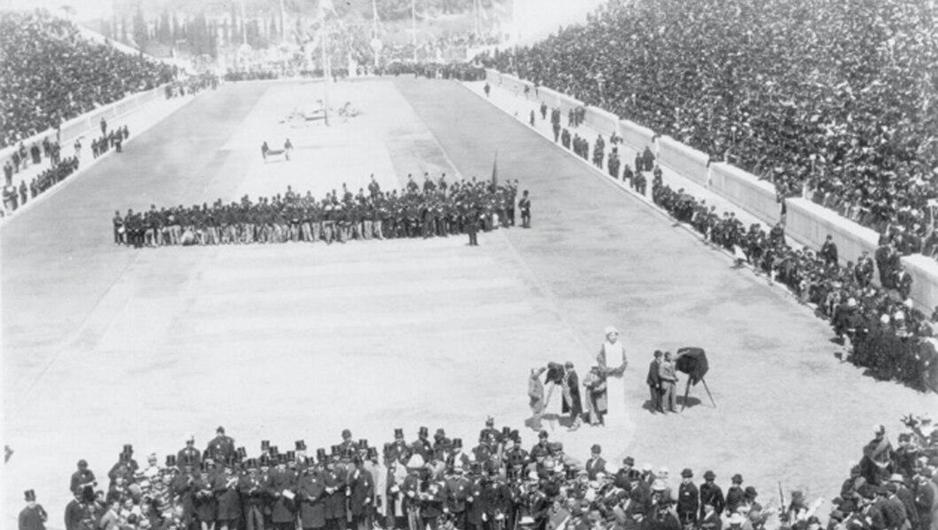 Церемония открытия Олимпийских Игр 1896 года на стадионе Панатинаикос в Афинах - РИА Новости, 1920, 23.04.2020
