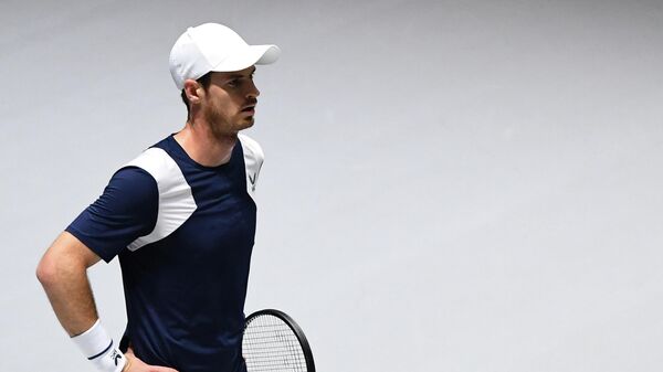 Британский теннисист Энди Маррей на Кубке Дэвиса в Мадриде