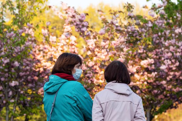Женщины на аллее Черешневый сад в Сочи