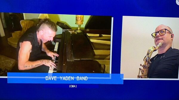 Скриншот выступления Dave Yaden Band из США на благотворительном онлайн-марафоне Doctor Jazz Party