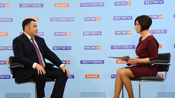 Игорь Руденя  в прямом эфире канала Россия 24 Тверь