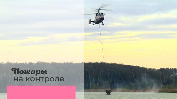 Московские вертолеты начали следить за лесными пожарами