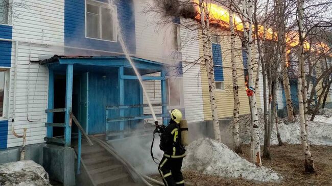 Пожар в жилом доме в населенном пункте Лесной в ЯНАО