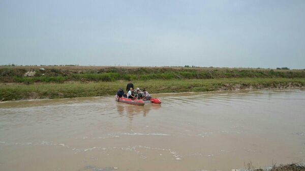 Последствия наводнения в Сардобинском районе Узбекистана