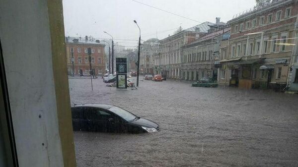 Последствий проливного дождя в Нижнем Новгороде. 8 мая 2020