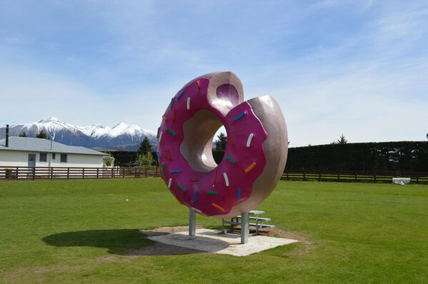 Памятник пончику в Новой Зеландии