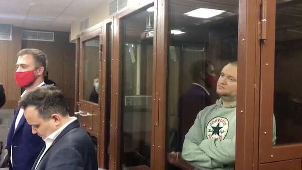Основатель паблика Омбудсмен полиции Владимир Воронцов в суде. Кадр видео