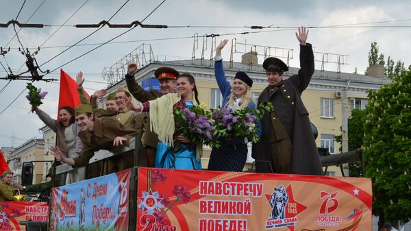 Участники парада в честь 75-летия Победы в Великой Отечественной войне