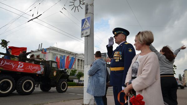 Участники парада в честь 75-летия Победы в Великой Отечественной войне