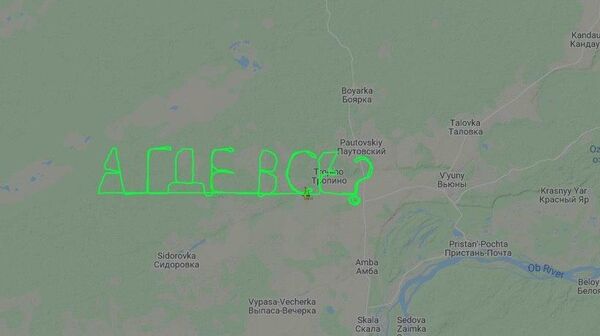 Появившуюся в небе над Новосибирской областью надпись А где все? оставил пилот Олег Кобзев