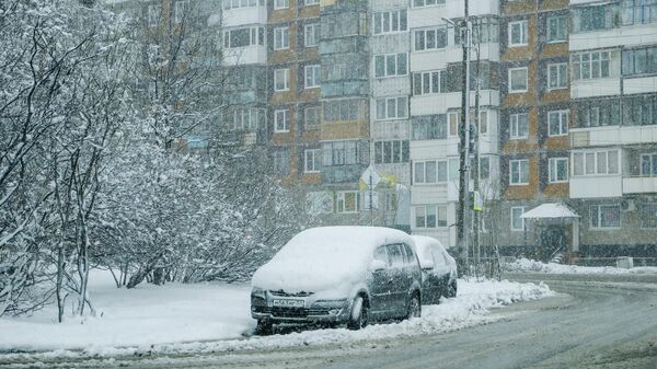 Снегопад в Мурманске
