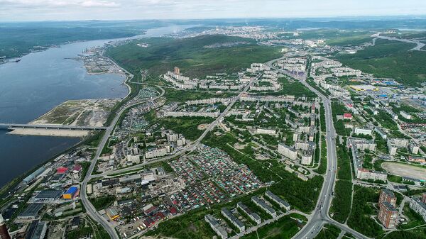 Вид на город Мурманск