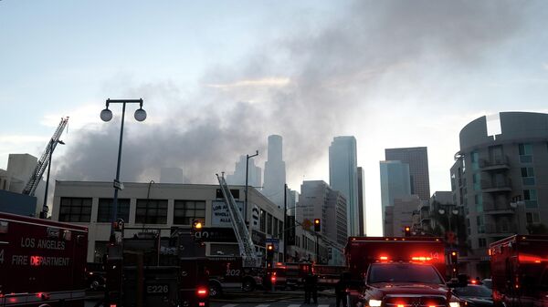 Пожар в американском городе Лос-Анджелес
