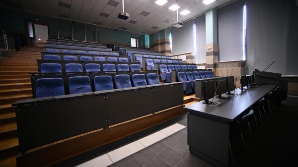 Пустая аудитория Национального исследовательского технологического университета МИСиС