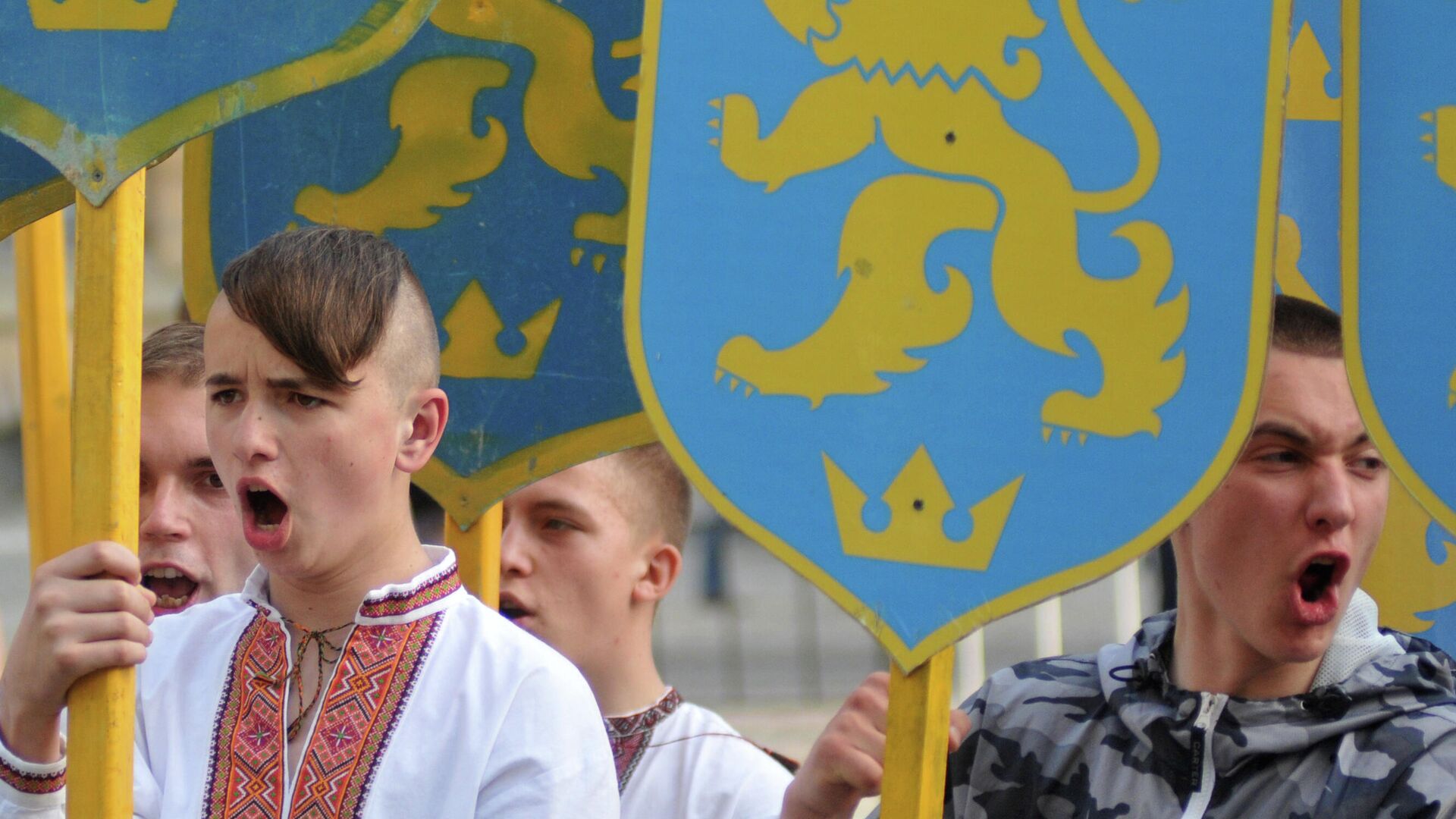 Участники националистического марша на Украине - РИА Новости, 1920, 26.08.2022