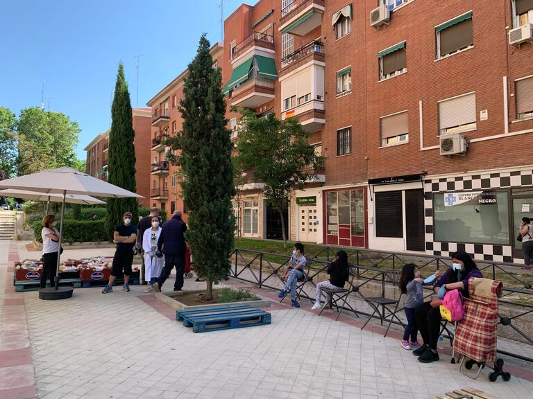 Очередь в Мадриде за бесплатной едой