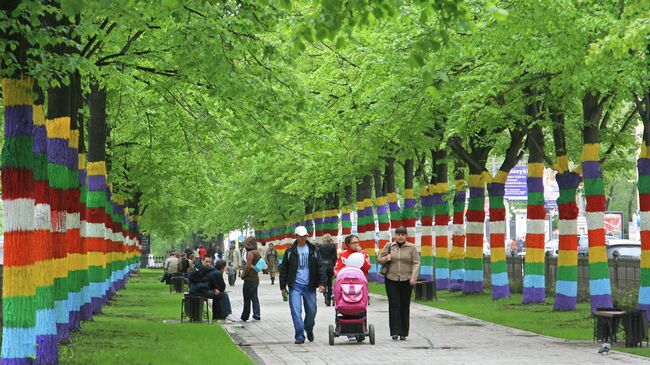 Аллея Комсомольского проспекта в Перми