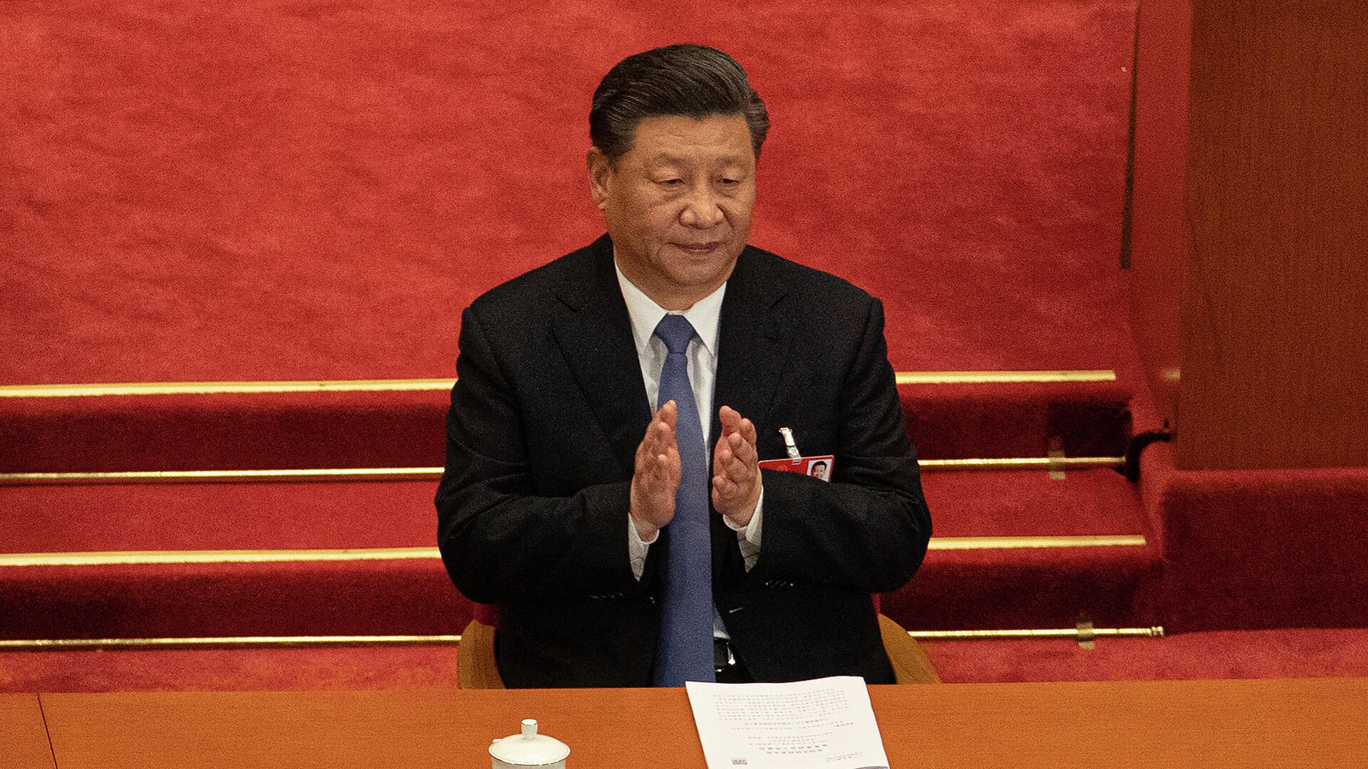 Председатель КНР Си Цзиньпин во время заседания Всекитайского собрания народных представителей в Пекине - РИА Новости, 1920, 22.05.2021