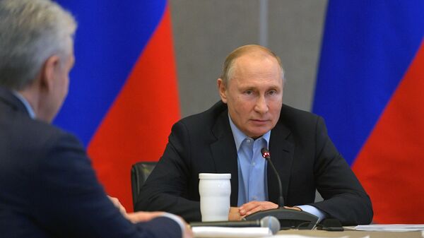Президент РФ Владимир Путин во время заседания