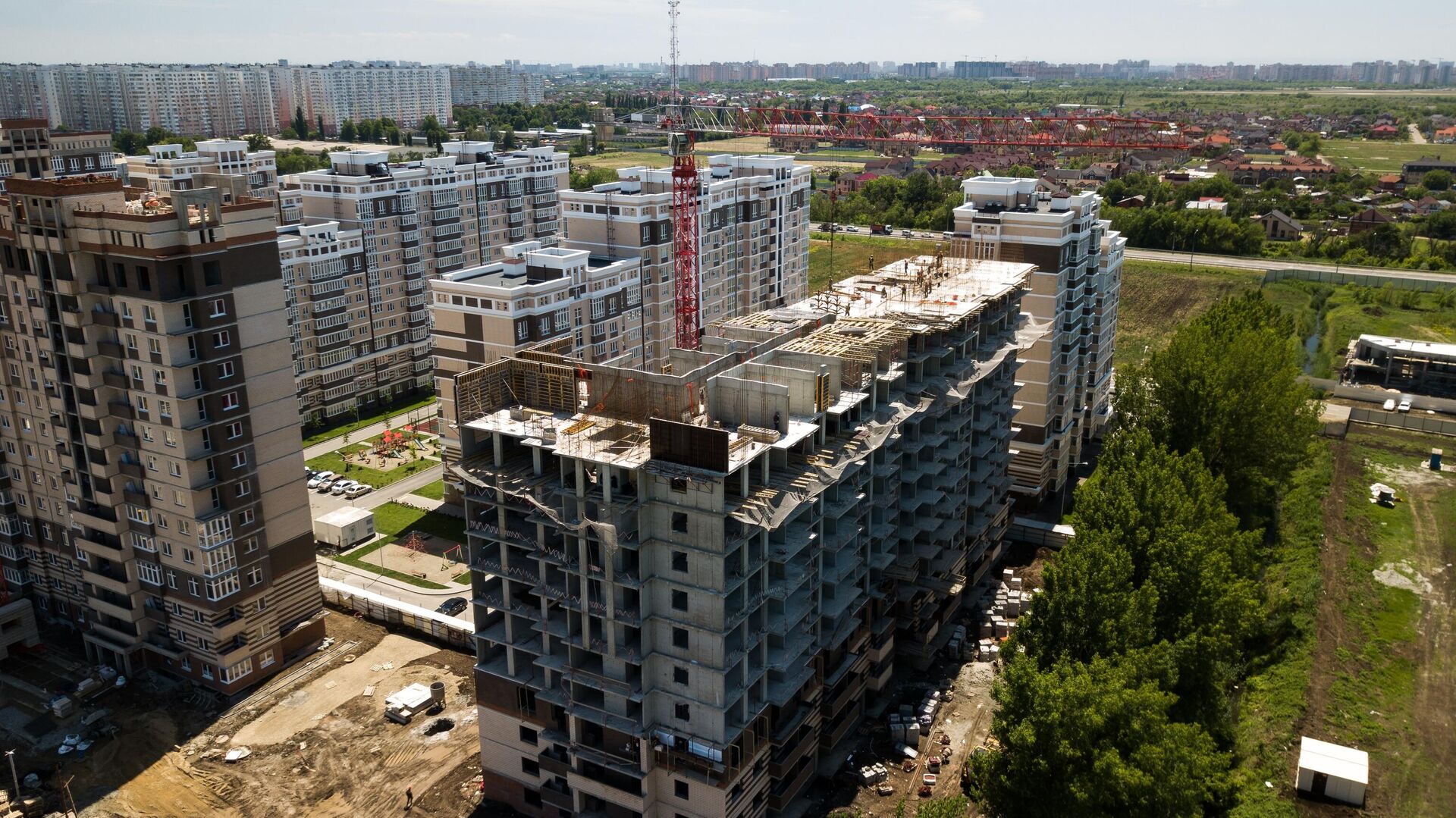 Строительство жилых домов - РИА Новости, 1920, 21.06.2022