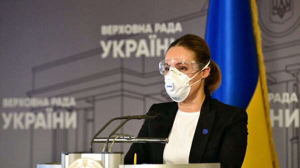 Народный депутат Наталья Королевская в здании Верховной рады Украины в Киеве