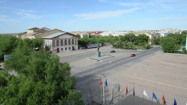 Центральная площадь города Байконура