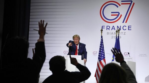 Президент США Дональд Трамп на саммите G7 во Франции